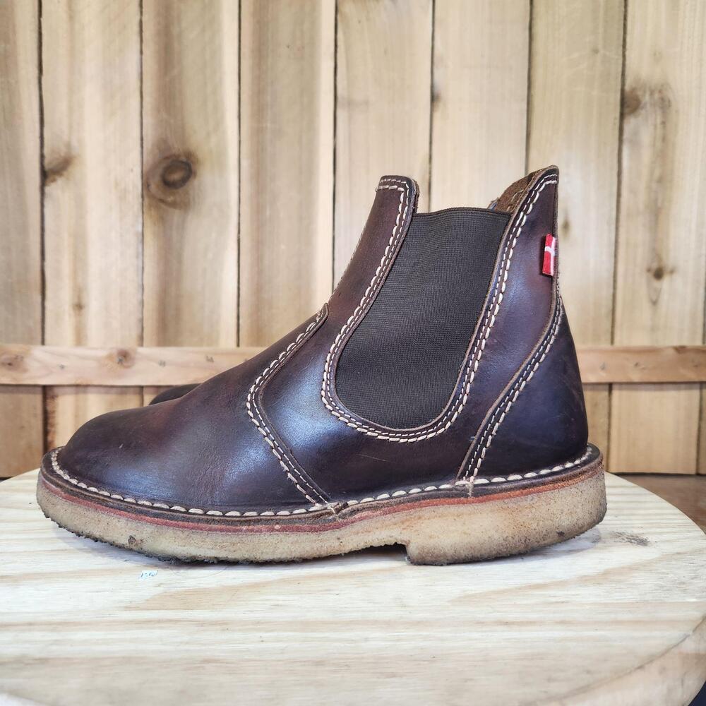 Duckfeet Roskilde Chelsea Boots Womens 7.5-8 38 EU Brown Leather Ankle Pull On